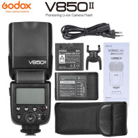 Винт Godox V850II GN60 Off Camera 1/8000s HSS Flash Speedlite 2,4G Wireless X System Li-Ion Battery для Canon Nikon Sony DSLR Camera s