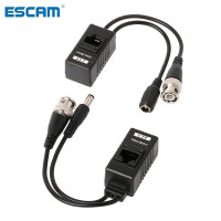 Пассивный видеоприемник ESCAM BNC/RJ45 + трансивер аудио Balun для камеры видеонаблюдения, 1 пара