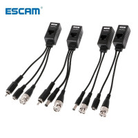 ESCAM 1 пара BNC к RJ45 Пассивное Видео мощность + аудио Balun трансивер для CCTV камеры