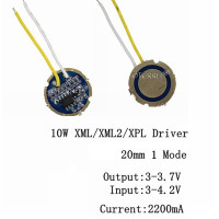 Драйвер xml2 led T6 U2, 1 шт., 10 шт., 17 мм, 20 мм, 2,7-4,2 в, 2-2, 2 А, 5 режимов/1 режим, Светодиодный драйвер для светодиодного Излучателя cree xml