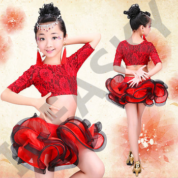 samba children dresses cha cha for girls competition kids latin dance dress for girls ballroom costumes child kid lyrical tutu