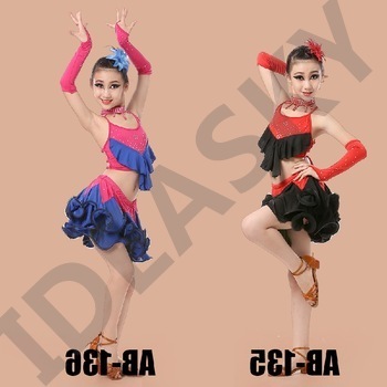 TANGO DANCE WEAR FOR KIDS BALLROOM COMPETITION SEXY LATIN GIRLS CHILDREN SAMBA DRESSES CHA CHA SALSA DRESSES TANGO STANDARD