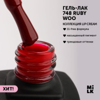 Гель-лак для ногтей для маникюра Milk Lip Cream №748 Ruby Woo (9 мл.)