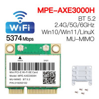 Трехдиапазонная беспроводная карта 5374 Мбит/с WiFi 6E AX210 Mpe-AXE3000H/ AC7265 BT 5,3 для мини PCIE Wi-Fi адаптер Win10 для настольного ПК/ноутбука