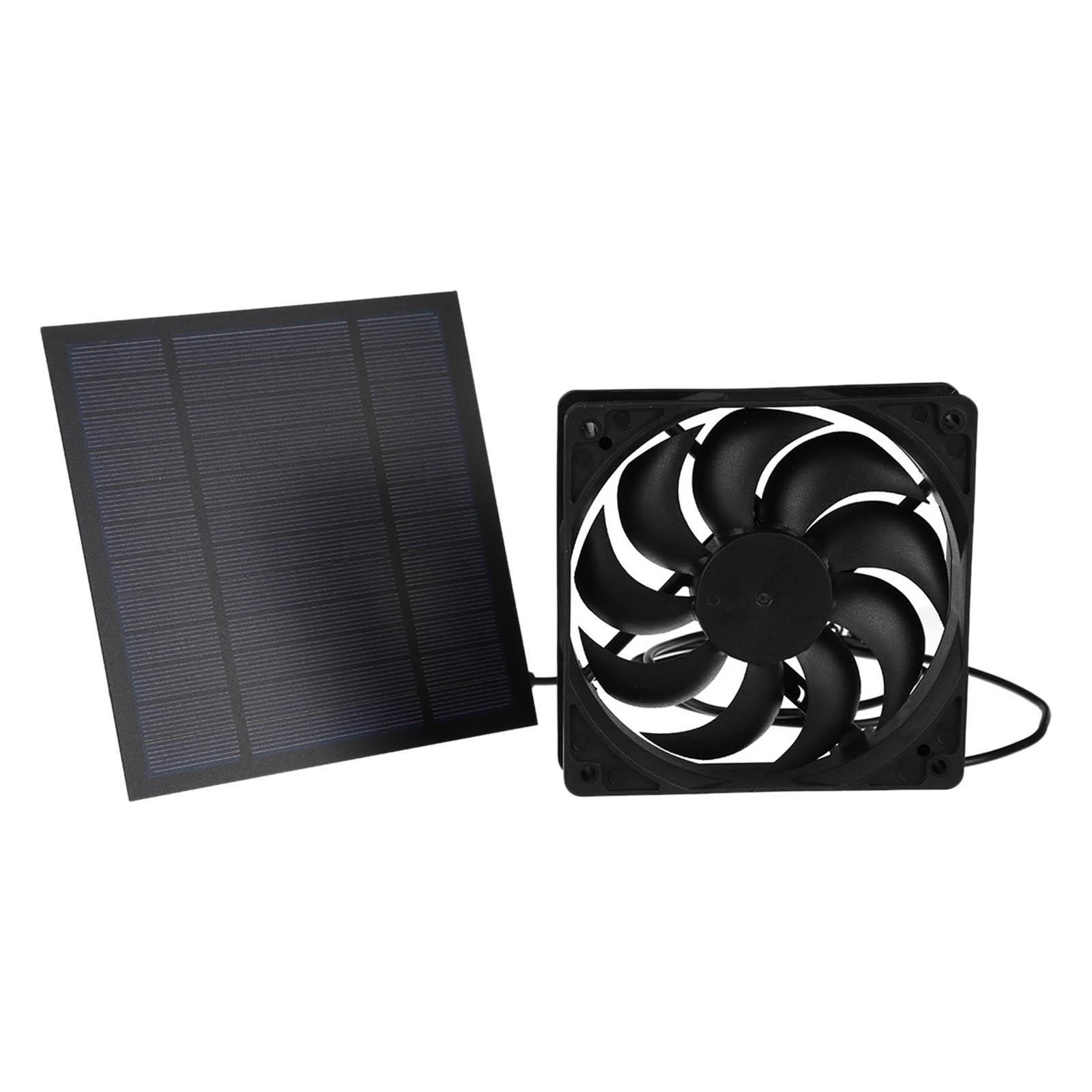 Waterproof Solar Panel Fan Air Ventilator Portable Mini Solar Panel Exhaust Fan for Chicken Coop Camping Pet Houses Greenhouse