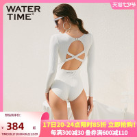 WaterTime潛水服女防曬長袖泳衣連身水母衣2023新款泡溫泉衝浪服