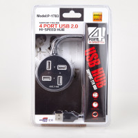 P-1703 4PORT USB 2.0 HUB 0.6M HI-SPEED 480MBPS/M FOR 1TB HDD