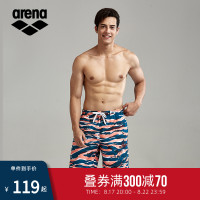 arena阿瑞娜男士五分沙灘褲 時尚印花利水耐用舒適耐久休閒短褲