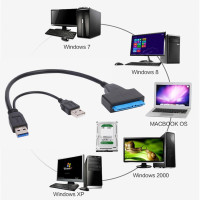 USB To Sata Adapter Suport2.5/3.5 Inch External SSD HDD Hard