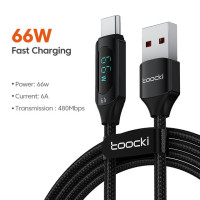 Кабель Toocki Type C to Type C 100 Вт PD быстрое зарядное устройство USB C к USB C кабель дисплея для Xiaomi POCO F3 Realme Macbook iPad