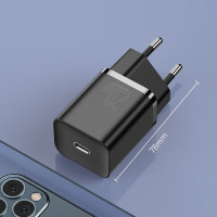 Зарядное устройство Baseus сетевое с USB Type-C и поддержкой быстрой зарядки, 20 Вт