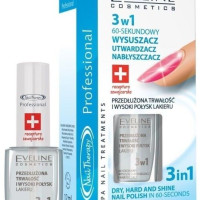 Eveline Экспресс-сушка и защитное покрытие Nail Therapy professional 3 в 1 60 СЕКУНД,12 мл