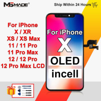 Замена OLED-экрана для iPhone X XR XS Max, сменный ЖК-дисплей для iPhone 11, 12 Pro Max, без битых пикселей, AAA +++