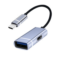 USB C OTG кабель адаптер для телефона 2 в 1 Type C к USB A адаптер USB C зарядный порт для Samsung Huawei Xiaomi телефона ноутбука планшета