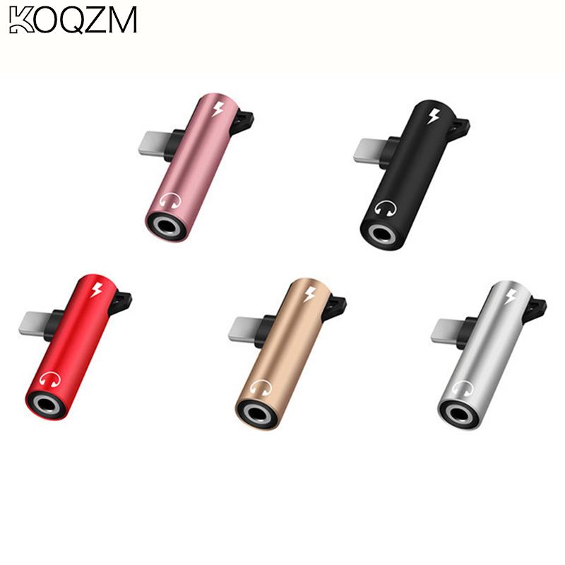 2 In 1 Charging Listening Adapter For Iphone XS MAX XR 3.5mm Jack AUX Splitter IOS 10.3 For IPhone 7 8 13 Max Charge Adaptor