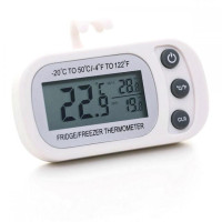 Термометр для холодильника, точный прибор для измерения температуры холодильника с регулируемой подставкой и магнитным экраном, водонепроницаемый