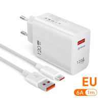 Зарядное устройство USB 120 Вт, кабель USB Type-C для быстрой зарядки QC3.0, быстрая зарядка для iPhone, Huawei, Samsung, Xiaomi