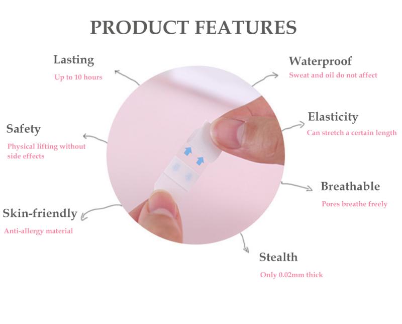 Yoxier Waterproof V Face Makeup Adhesive Tape Invisible Breathable Lift Face Sticker Lifting Tighten Chin