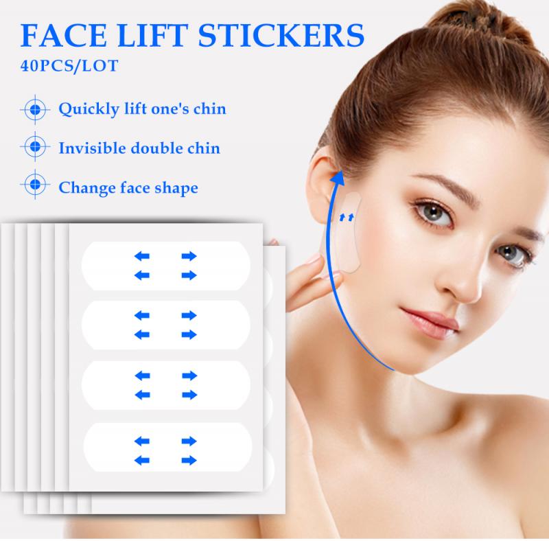 Yoxier Waterproof V Face Makeup Adhesive Tape Invisible Breathable Lift Face Sticker Lifting Tighten Chin