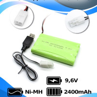 Аккумулятор 9,6 V 2400 mAh с зарядным устройством в комплекте