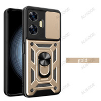 Чехол для Realme C55 4G фотообъектив задняя крышка Магнитный держатель кольцо Стенд противоударный чехол