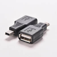 Переходник с Mini USB 2,0 A «мама» на Micro/ Mini USB B 5-контактный «папа» хост-адаптер OTG до 480 Мбит/с черный