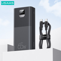 USAMS 30000mAh 65W Быстрая зарядка Power Bank для MacBook iPad iPhone PD QC FCP SCP AFC Внешняя батарея для Huawei Xiaomi Samsung