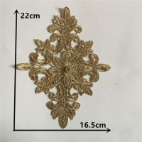 Нагрудная аппликация для женщин, кружевная вышивка, Стразы для шитья, блестки, аксессуары для рукоделия, 1 шт.