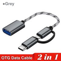 Адаптер 2 в 1 с микро-usb Type-C на USB 3,0, кабель для передачи данных для Samsung, Xiaomi, Huawei, кабель usb OTG для телефона