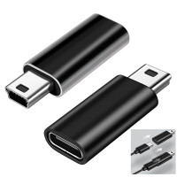 Мини-адаптер с гнездом типа c на мини USB, металлический USB-адаптер, USB-адаптер со штекером B на гнездо USB Type C, коннектор для передачи данных