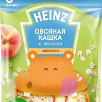 Каша овсяная детская Heinz с 5 месяцев, с персиком, молочная, сухая, 200 г