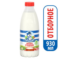 Молоко пастеризованное Простоквашино, отборное, 3,4%-4,5%, 930 мл