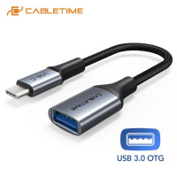 Кабель Cabletime USB C OTG, адаптер типа C «папа»-«мама», 5 Гбит/с, кабель для быстрой зарядки для Xiaomi mix 3 Huawei C380