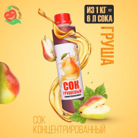 Сок концентрированный/ Концентрат сока Грушевый, кисл. 1,0% бутылка 1 кг , Happy Apple