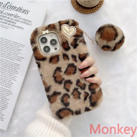 Leopard Print Phone Case For Xiaomi Redmi 8A 7A 6A Note 8 Pro 7 6 Mi Poco X4 X3 NFC M4 M3 F3 F2 F1 Soft Plush Fluffy Back Cover