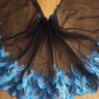 Роскошная хлопковая вышитая черная желтая Цветочная кружевная ткань Дубай шитье «сделай сам» отделка Тюль аппликация лента воротник платье Гипюр Декор