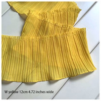 Плиссированная кружевная отделка, 3 метра, плиссированная шифоновая ткань с оборками, лента, манжеты, воротник, платье, юбка, одежда, материалы для шитья M23F1