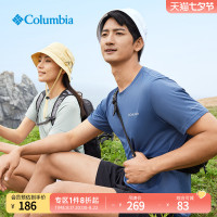 Columbia哥倫比亞戶外夏情侶款男女速乾運動圓領透氣T恤AE1419