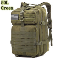 Военный тактический рюкзак для мужчин, уличный Водонепроницаемый ранец большой вместимости 50 л, 3P, с мягкой спинкой, для походов, кемпинга, охоты