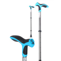 舒適矽膠把手法國進口手杖康揚老人鋁合金伸縮紳士柺杖輕防滑柺棍