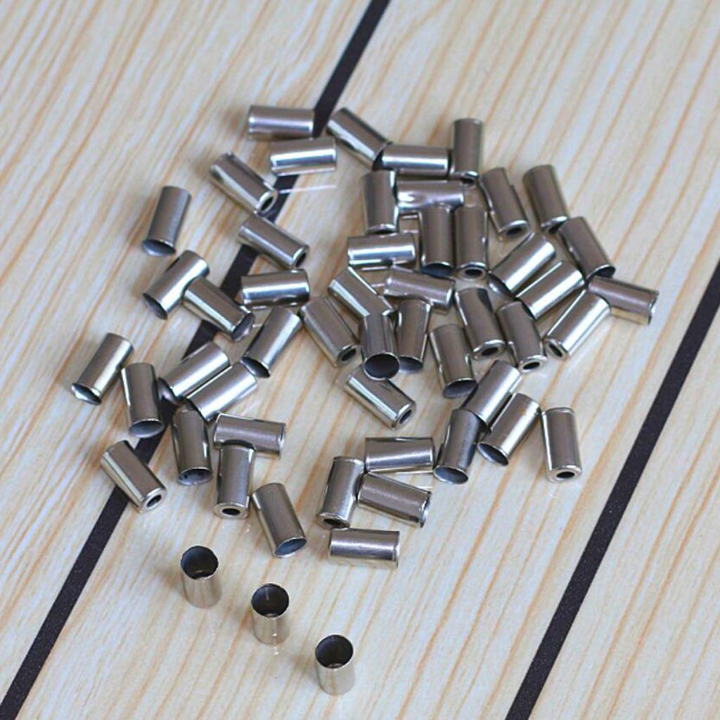 2x100Pcs Bike Brake Cable End Cap Brake Crimps Cable Housing Ferrules Aluminum