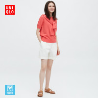 Uniqlo女裝莫代爾棉混紡圓領針織衫(五分袖短袖衫可機洗夏)458853