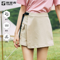 探路者徒步褲戶外運動透氣速乾彈力時尚休閒工作服女式短迷你裙褲