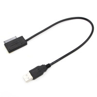 Кабель-Переходник USB 2,0 на Mini Sata II 7 + 6 13Pin для ноутбука, CD/DVD ROM, привода Slim Line