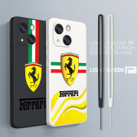Чехол для телефона Ferrari для iPhone 14, 13, 12 mini, 11 Pro Max, 8, 7 Plus, XR, XS, X, чехол с жидкой веревкой