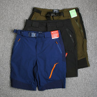 防潑水男士夏季戶外快乾薄款透氣彈力運動登山徒步速乾短褲加大碼