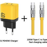 Зарядное устройство WEKOME с разъемом USB Type-C и поддержкой быстрой зарядки, 40 Вт