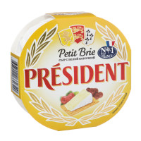 Сыр мягкий с белой плесенью Petit Brie President 60%, 125 г