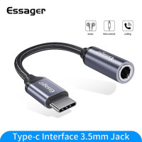 Essager USB Type C 3,5 Jack адаптер для наушников USB C на 3,5 мм наушники AUX аудио адаптер кабель для Huawei P30 Xiaomi Mi 10 9 Es