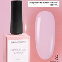 Гель-лак TNL Camouflage Creme №8 - Сливовое мороженое (камуфлирующий розовый) камуфляжный для ногтей, 10 мл